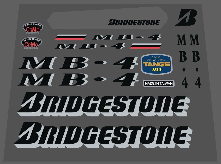 Bridgestone MB - 4 1992 decal set - H Lloyd Cycles