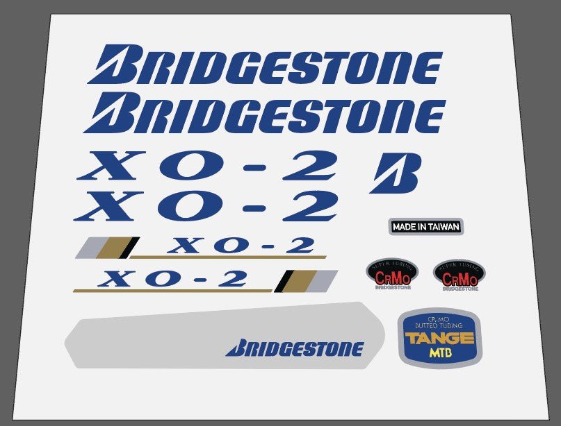 Bridgestone X0 - 2 complete decal set 1992 - H Lloyd Cycles