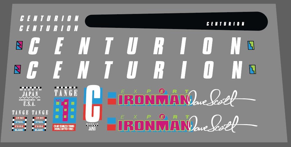 Centurion Ironman 1989 decal set - H Lloyd Cycles