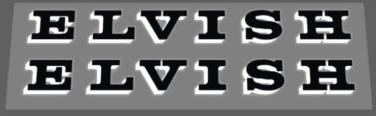 Elvish Downtube amnd Seat Tube Decal - H Lloyd Cycles