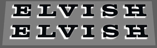 Elvish Downtube amnd Seat Tube Decal - H Lloyd Cycles