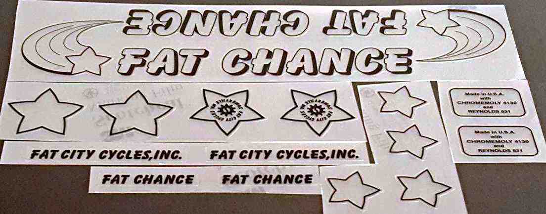 Fat Chance decal set - H Lloyd Cycles