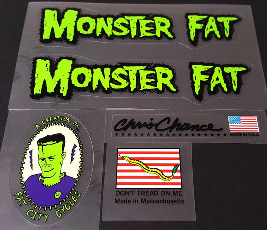 Fat Chance Monster Fat decal set - H Lloyd Cycles