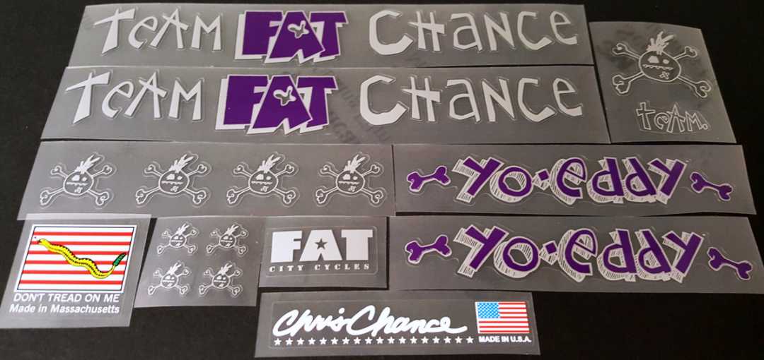 Fat Chance Y0 - Eddy decal set - H Lloyd Cycles