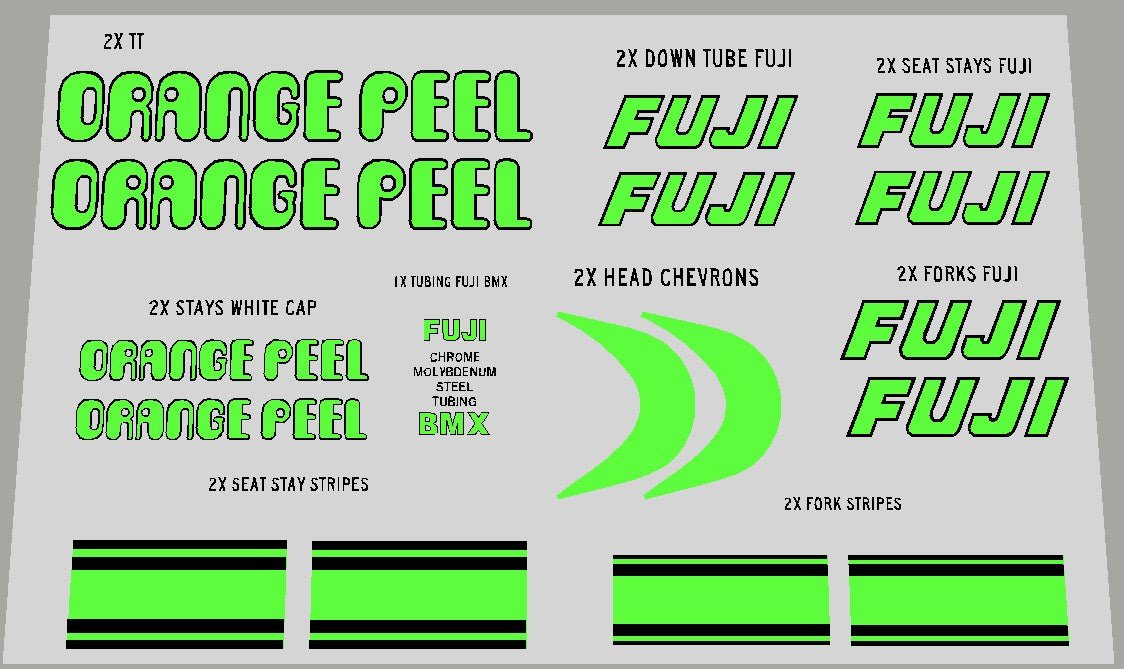 FUJI BMX Decal sets - H Lloyd Cycles