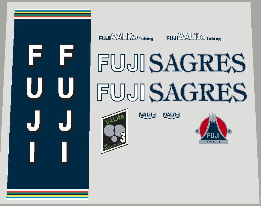 Fuji Sagres Decal set - H Lloyd Cycles