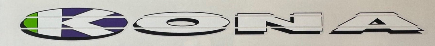 Kona Downtube decal with splits - H Lloyd Cycles