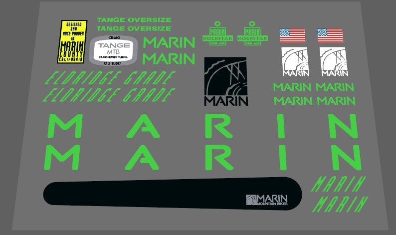 Marin 1991 Eldridge Grade Decal set - H Lloyd Cycles