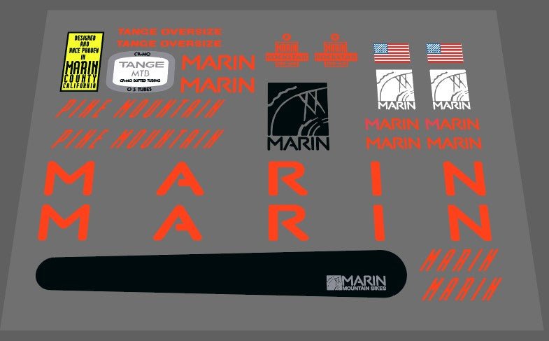 Marin 1991 Pine mountain decal set - H Lloyd Cycles