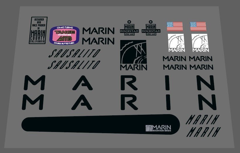 Marin 1991 Sausalito decal set - H Lloyd Cycles