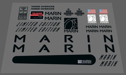 Marin Limited Edition 1991 decal set - H Lloyd Cycles