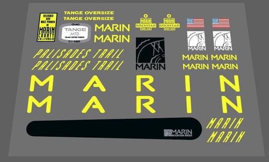 Marin Palisades Trail 1991 decal set - H Lloyd Cycles