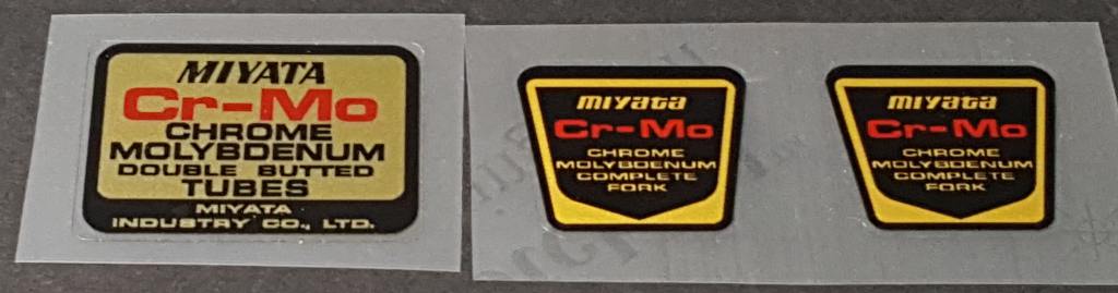 Miyata Cr - Mo decals - H Lloyd Cycles