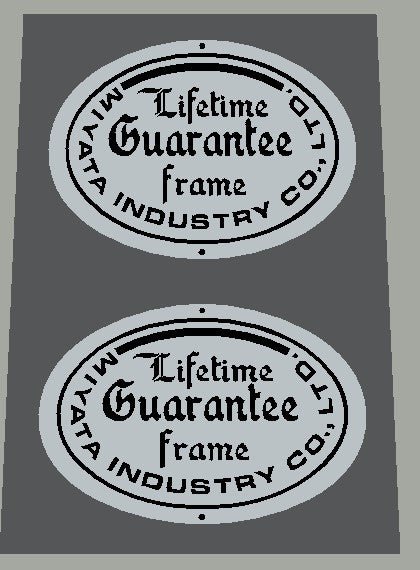 Miyata Lifetime Guarntee sticker x 2 - H Lloyd Cycles