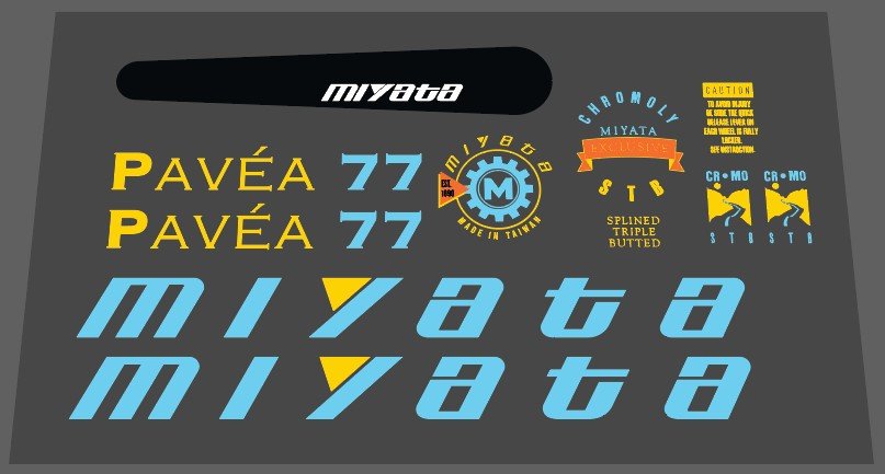 Miyata Pavea decal set - H Lloyd Cycles