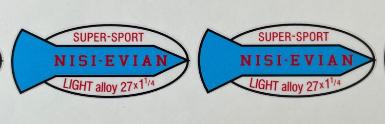 Nis Evian Rim decals - H Lloyd Cycles