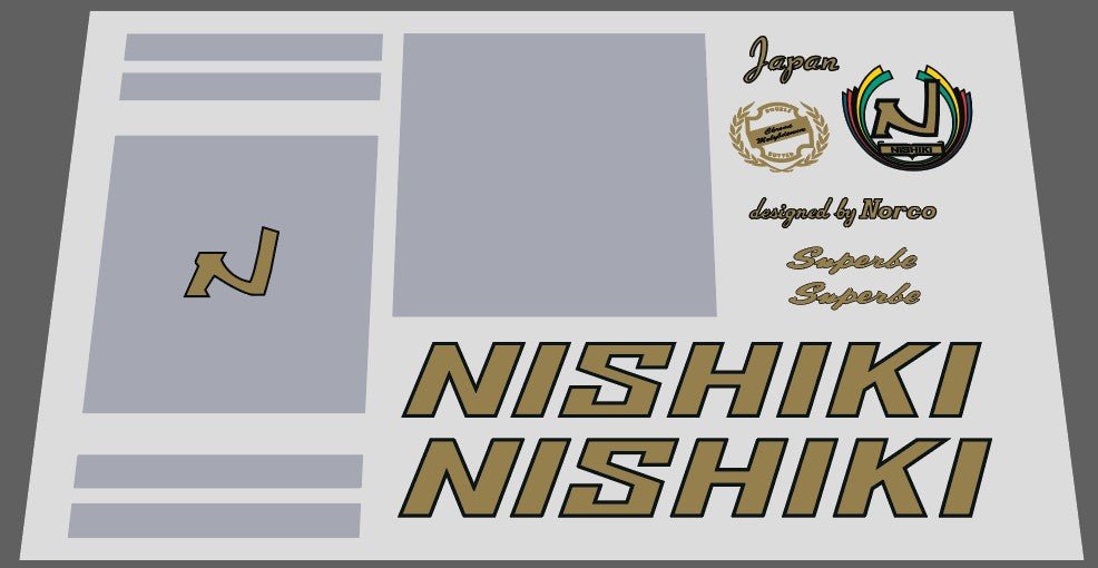 Nishiki Superbe decal set - H Lloyd Cycles