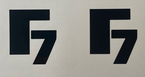 Orange F7 fork decals