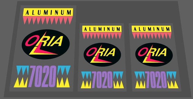 Oria Frame and fork decals - H Lloyd Cycles