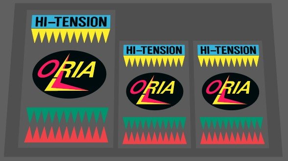 Oria Frame and fork decals - H Lloyd Cycles