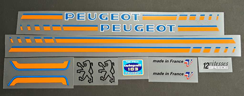 Peugeot Decal set - H Lloyd Cycles