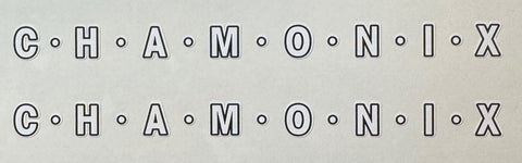 Peugeot Chamonix top tube decals