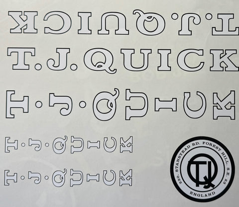 TJ Quick decal set
