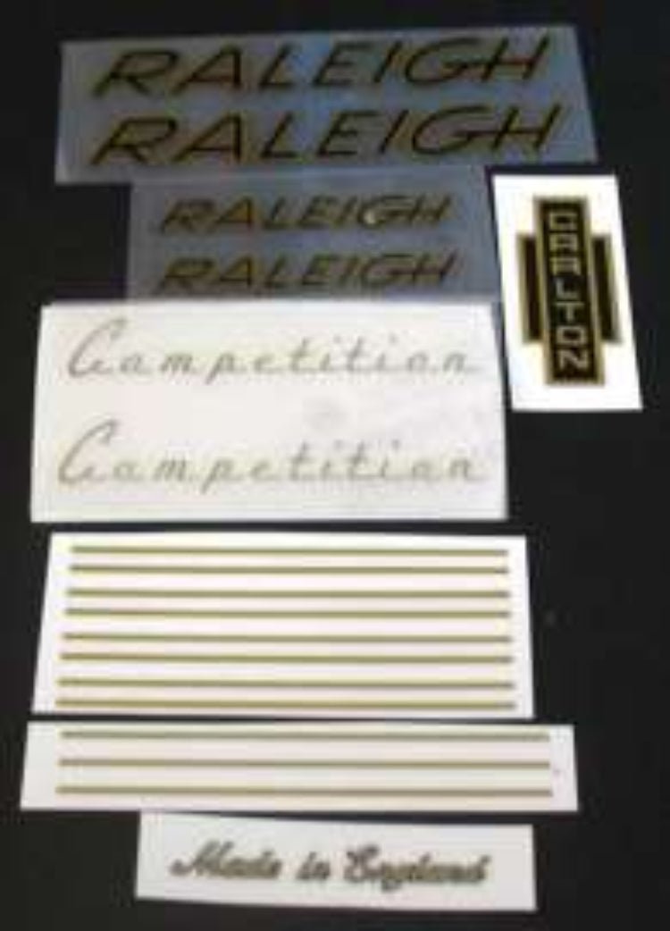 Raleigh Competition Decal set - H Lloyd Cycles