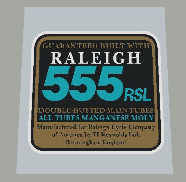 Raleigh Tubing decals – H Lloyd Cycles