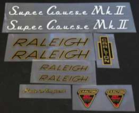 Raleigh Super Course Mk II Decal set