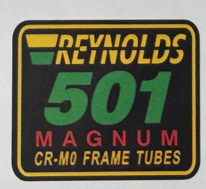 Reynolds 501 Magnum Cr - Mo Frame Tubes decal - H Lloyd Cycles