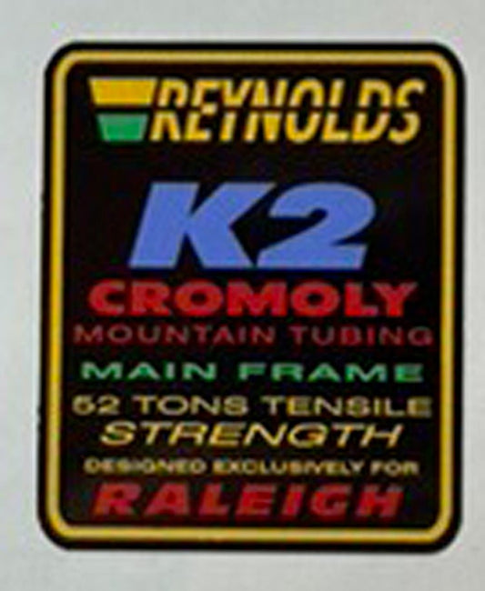Reynolds K2 Main Frame Decal - H Lloyd Cycles