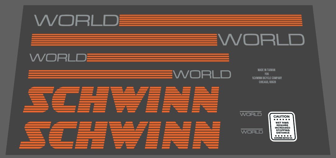Schwinn 1987 World set - H Lloyd Cycles