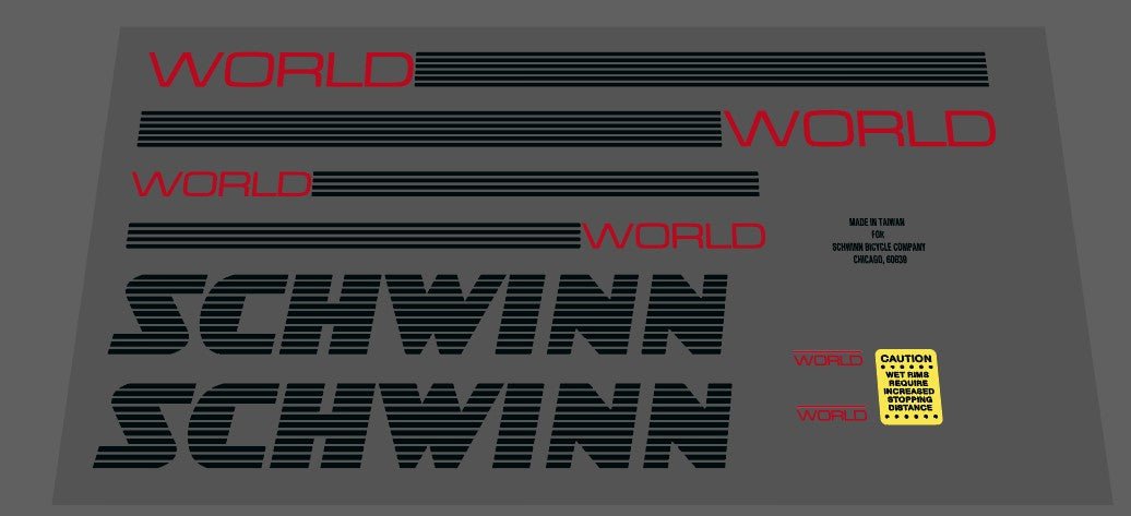 Schwinn 1987 World set - H Lloyd Cycles