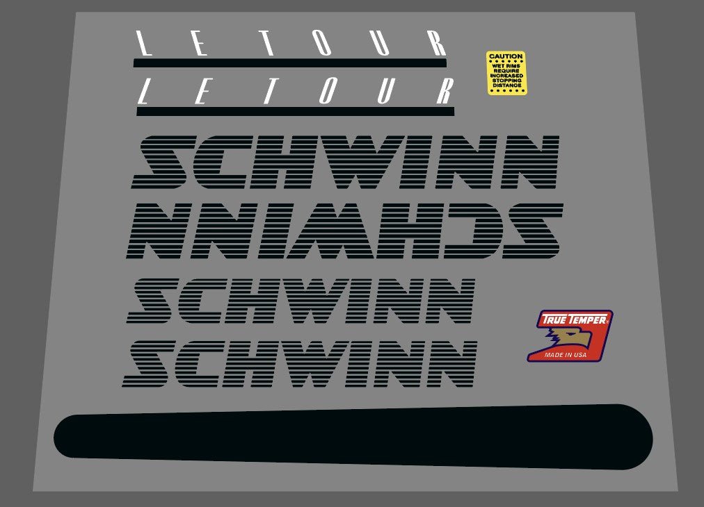 Schwinn 1988 Le Tour decal set - H Lloyd Cycles