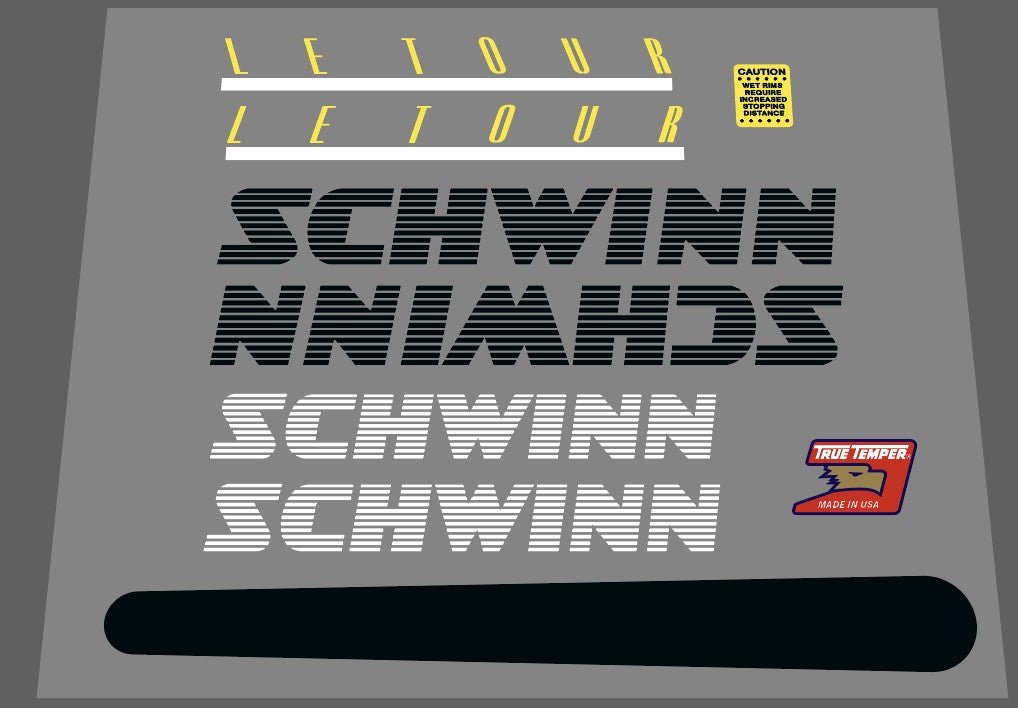 Schwinn 1988 Le Tour decal set - H Lloyd Cycles