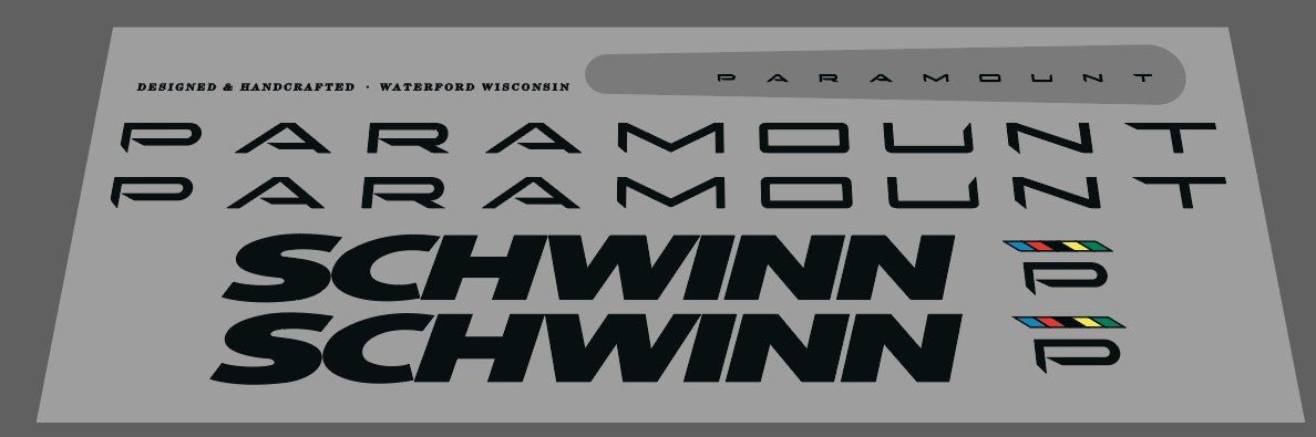 Schwinn 1990 Paramount decal set - H Lloyd Cycles