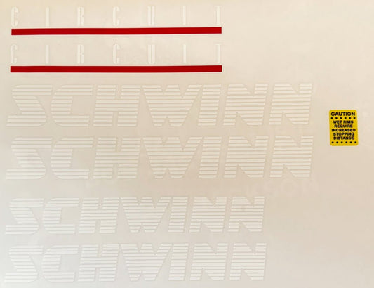 Schwinn Circuit 1986 mid season release decal set - H Lloyd Cycles