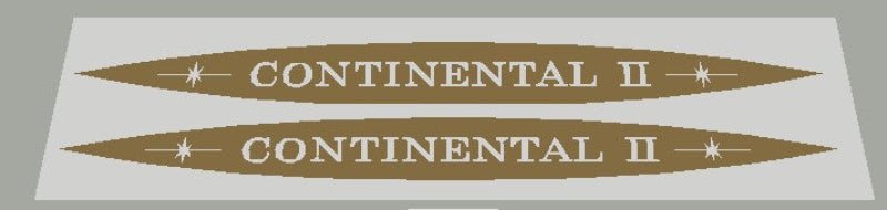Schwinn Continental / Continental II Oval Top Tube Decals - H Lloyd Cycles