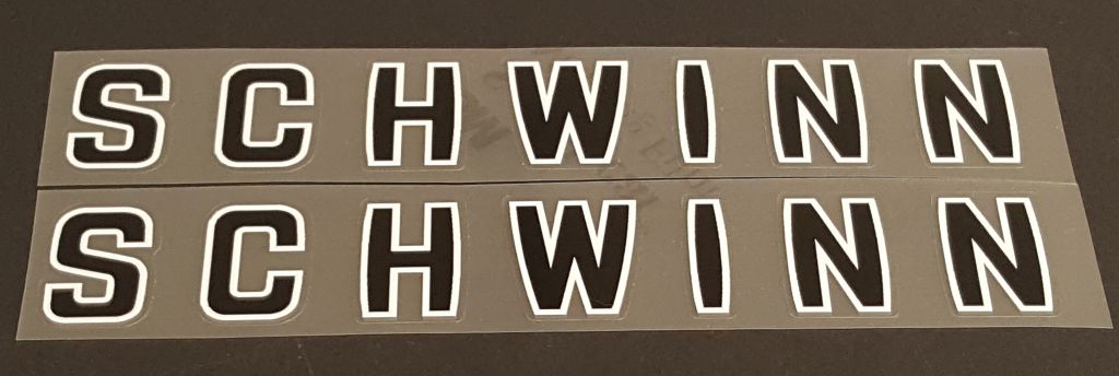 Schwinn Downtube decals - H Lloyd Cycles
