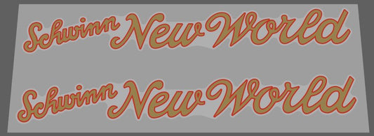 Schwinn New World Down Tube Decals - H Lloyd Cycles