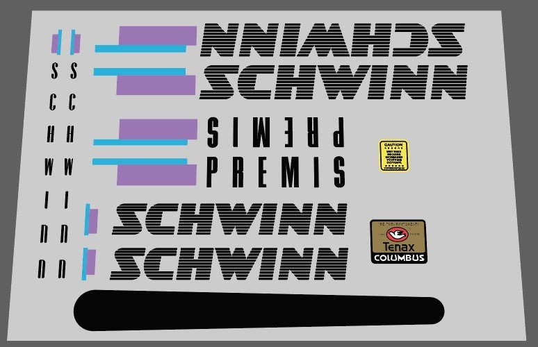 Schwinn Premis 1988 decal set - H Lloyd Cycles