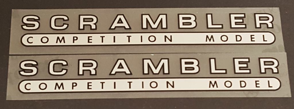 Schwinn Scrambler Comp Model Top Tube Decals - H Lloyd Cycles