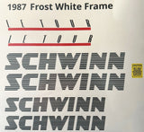 Schwinn Le Tour 1987 decal set