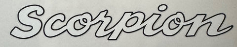 Scorpion down tube decal