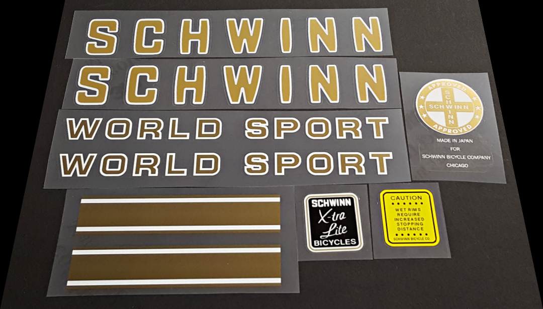 Scwinn World Sport decal set - H Lloyd Cycles
