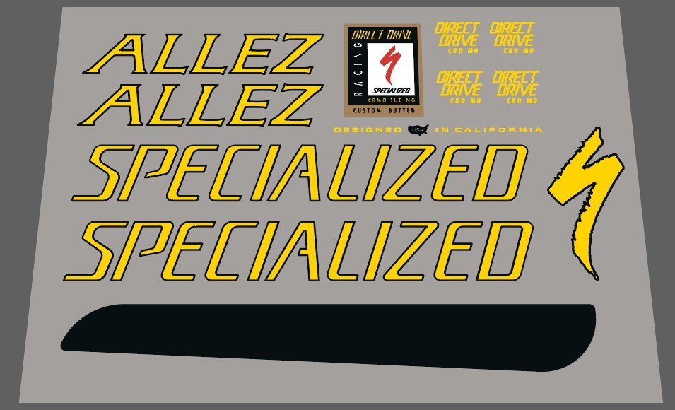 Specialized Allez 1993 decal set - H Lloyd Cycles
