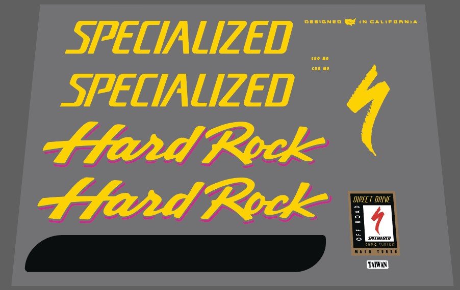 Specialized hardrock decal; set - H Lloyd Cycles