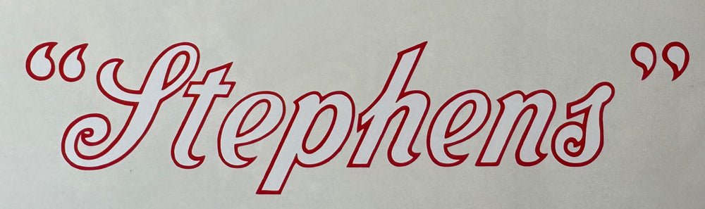 Stephen's Downtube decal - H Lloyd Cycles