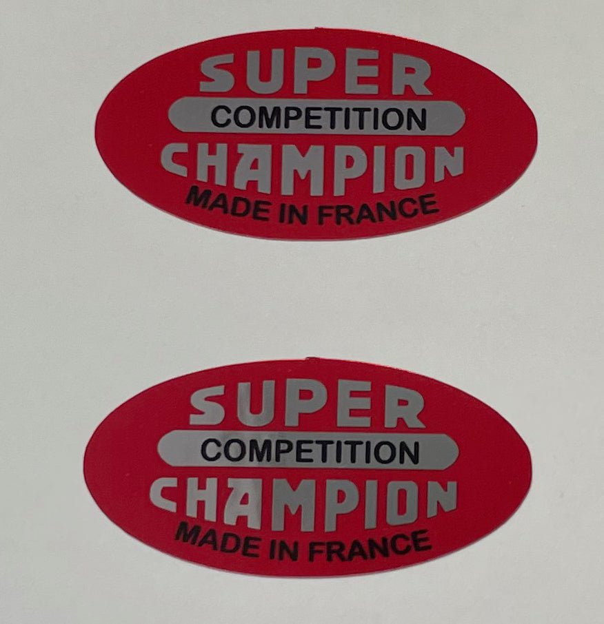 Super Champion Competition rim decals on foil - H Lloyd Cycles